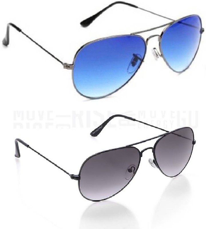 Others Aviator, Aviator Sunglasses (Free Size)  (For Boys, Blue, Black)