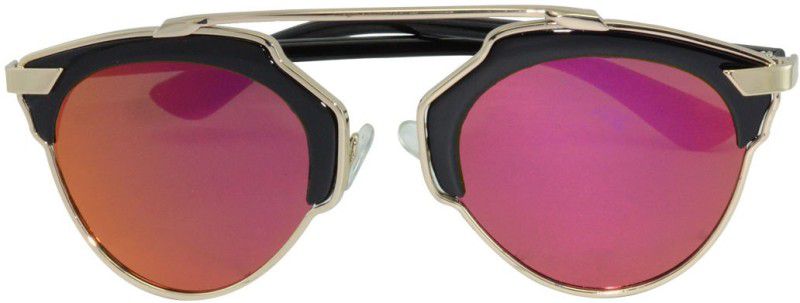 UV Protection Retro Square Sunglasses (Free Size)  (For Men & Women, Pink)