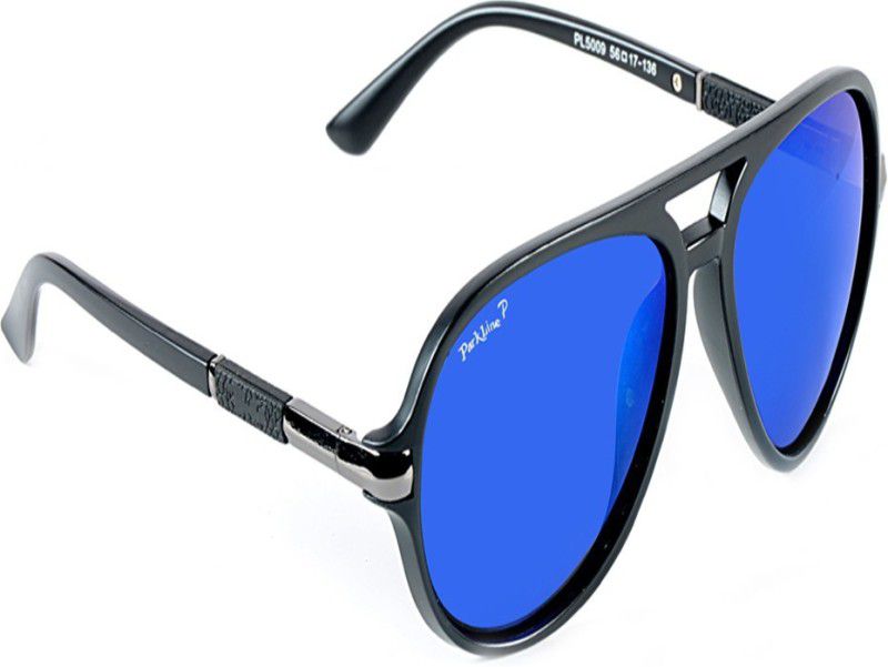 Polarized Oval Sunglasses (Free Size)  (For Boys & Girls, Blue)