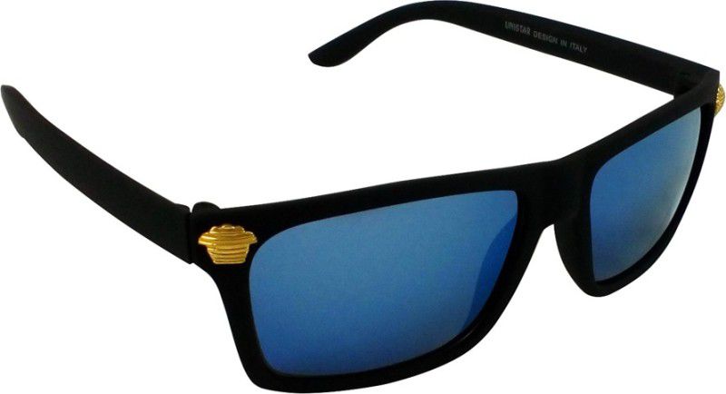 Polarized Rectangular Sunglasses (Free Size)  (For Boys, Blue)
