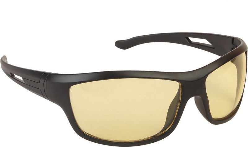 UV Protection Sports Sunglasses (Free Size)  (For Men, Yellow)