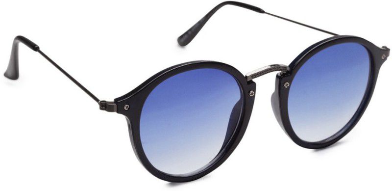 UV Protection Round Sunglasses (55)  (For Men & Women, Blue)