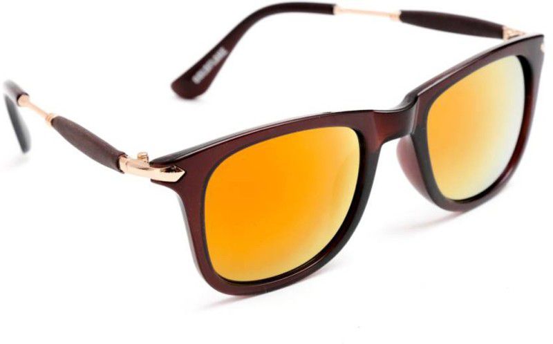 UV Protection, Gradient, Others Wayfarer Sunglasses (Free Size)  (For Men & Women, Orange)