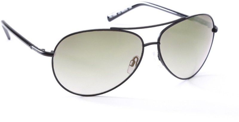 Mirrored Aviator Sunglasses (59)  (For Men & Women, Green, Golden)