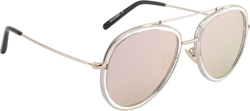Mirrored Aviator Sunglasses (59)  (For Men & Women, Grey, Pink)