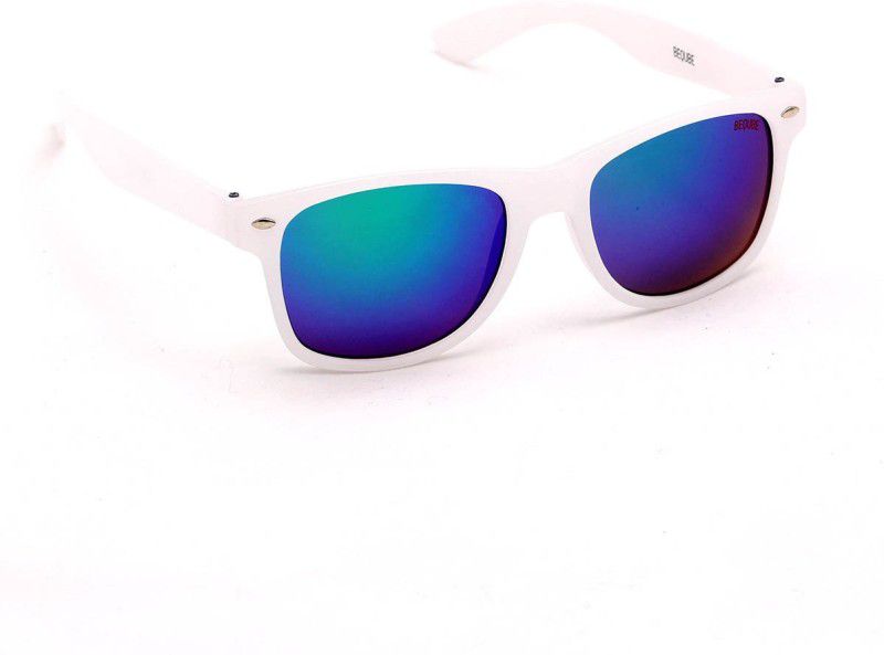 Mirrored Wayfarer, Sports Sunglasses (Free Size)  (For Men, Green)