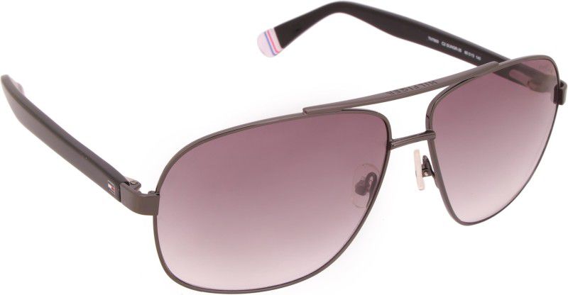 Gradient Rectangular Sunglasses (Free Size)  (For Men, Pink)