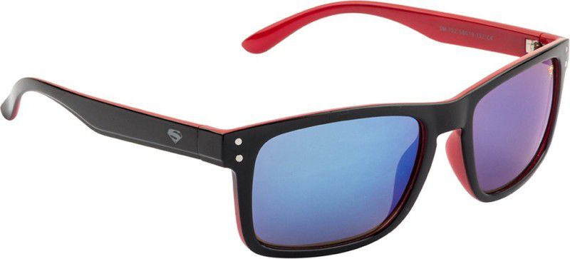 Mirrored Rectangular Sunglasses (58)  (For Men & Women, Blue)