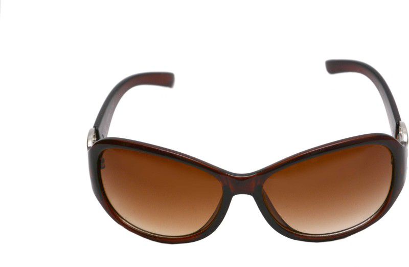 UV Protection Over-sized Sunglasses (55)  (For Women, Brown)