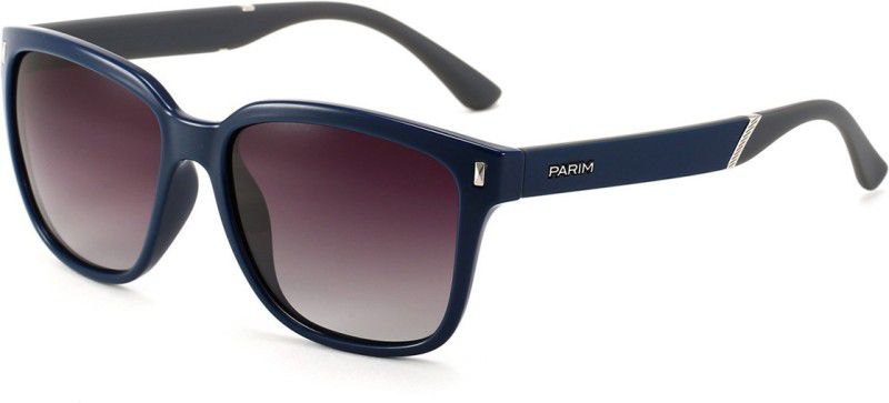 Polarized, UV Protection, Gradient Rectangular Sunglasses (53)  (For Men & Women, Brown)