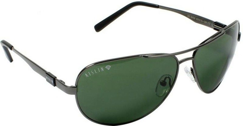 UV Protection Aviator, Wrap-around Sunglasses (56)  (For Men & Women, Green)