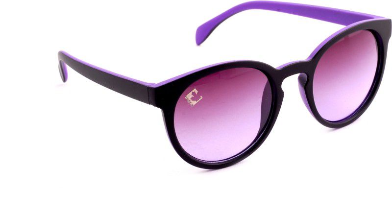 UV Protection, Gradient Oval Sunglasses (55)  (For Boys, Violet)