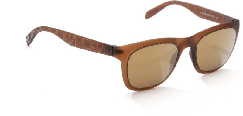 Mirrored Wayfarer Sunglasses (Free Size)  (For Men & Women, Brown, Golden)