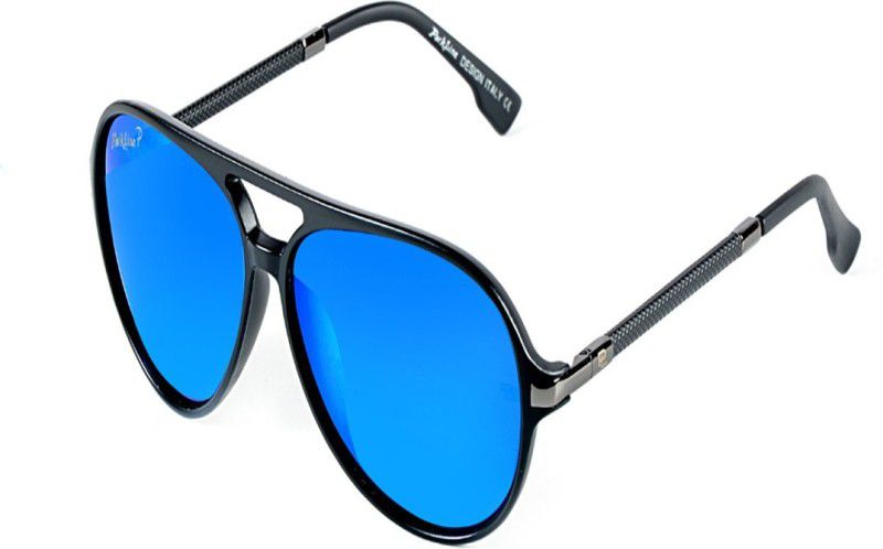 Polarized Oval Sunglasses (56)  (For Boys & Girls, Blue)