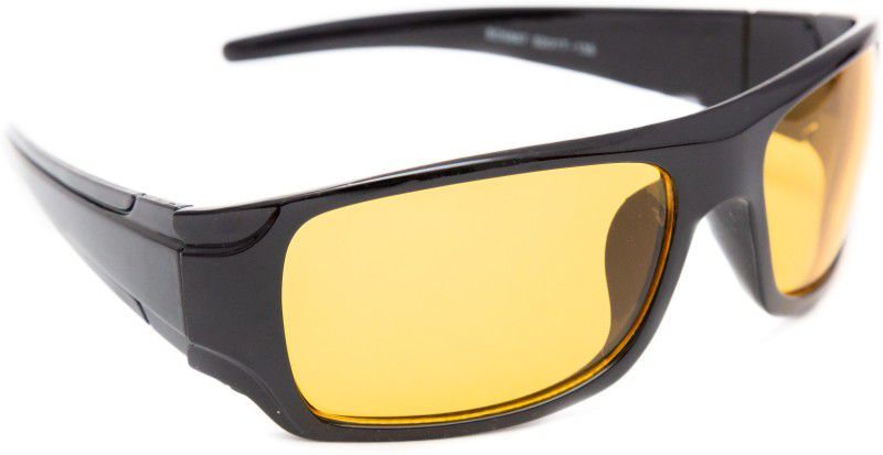 UV Protection Wrap-around, Sports Sunglasses (Free Size)  (For Men & Women, Yellow)