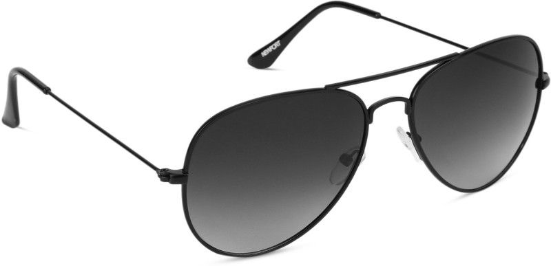 Polarized Aviator Sunglasses (Free Size)  (For Men & Women, Black)