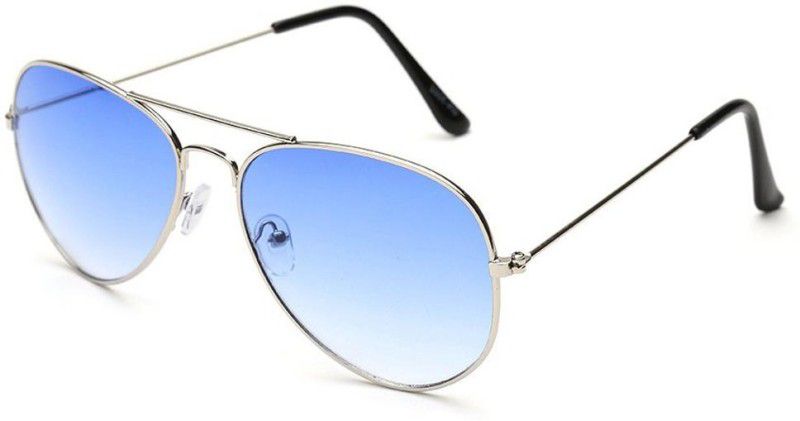 UV Protection, Gradient Aviator Sunglasses (55)  (For Men & Women, Silver, Blue)