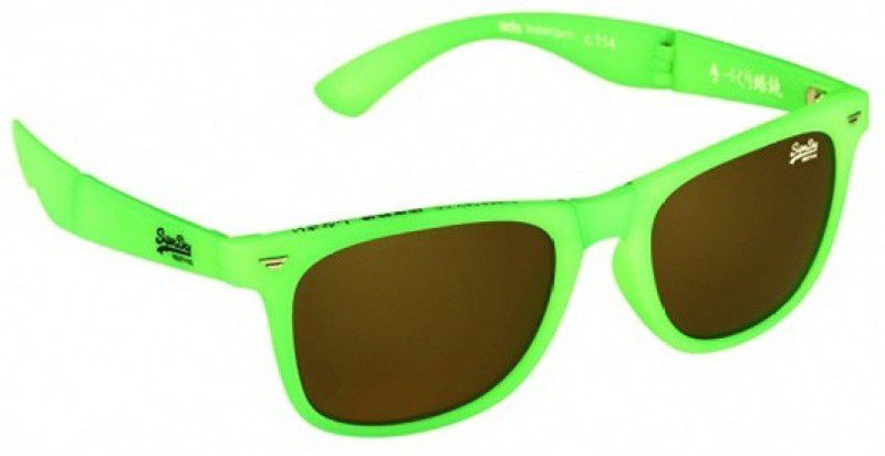Mirrored, UV Protection Rectangular Sunglasses (59)  (For Men, Brown)