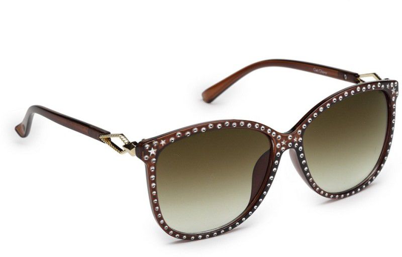 UV Protection Cat-eye Sunglasses (62)  (For Women, Brown)