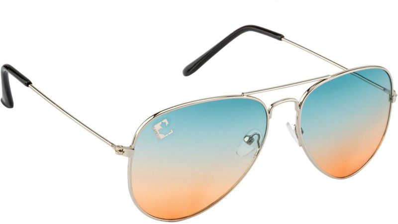 Aviator Sunglasses (Free Size)  (For Men, Blue, Orange)