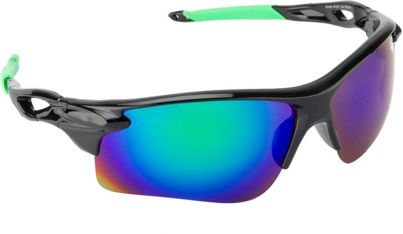 Sports Sunglasses (Free Size)  (For Boys, Green)