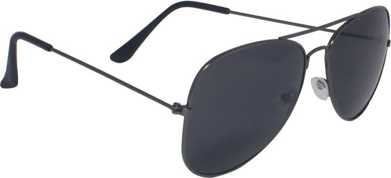 Mirrored Aviator Sunglasses (Free Size)  (For Men & Women, Black)