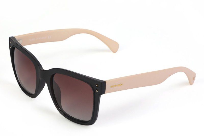 Gradient, Polarized, UV Protection Retro Square Sunglasses (Free Size)  (For Women, Red)