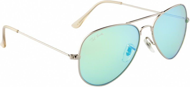 Mirrored Aviator Sunglasses (58)  (For Men & Women, Green)