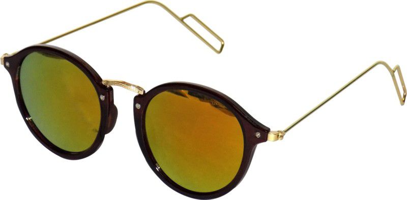 UV Protection Round Sunglasses (Free Size)  (For Men & Women, Multicolor)