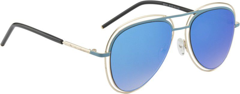 Mirrored Aviator Sunglasses (61)  (For Men & Women, Brown, Blue)