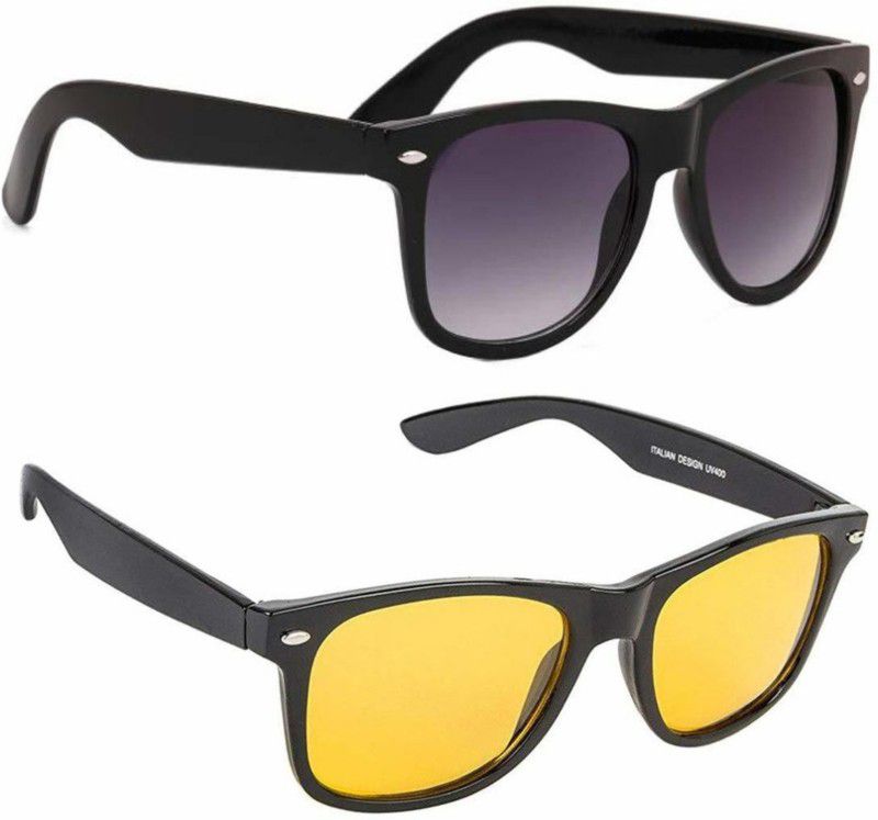 Wayfarer Sunglasses  (For Boys & Girls, Yellow, Black)