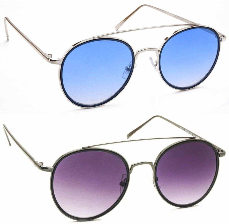 UV Protection Round Sunglasses (54)  (For Men & Women, Multicolor)