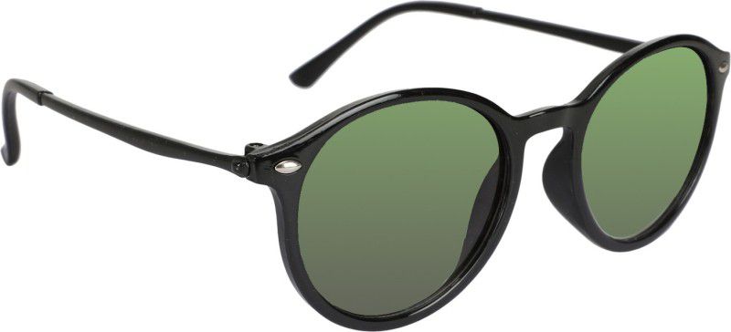 Gradient, UV Protection Round Sunglasses (50)  (For Men & Women, Green)