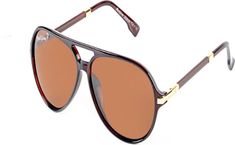 Polarized Oval Sunglasses (56)  (For Boys & Girls, Brown)