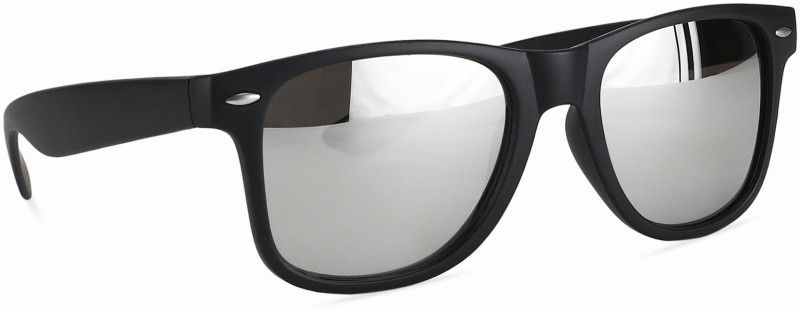 Mirrored Wayfarer Sunglasses (Free Size)  (For Men, Silver)