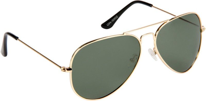 UV Protection Aviator Sunglasses (58)  (For Men, Green, Golden)