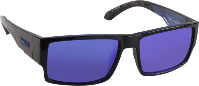 Mirrored Retro Square Sunglasses (58)  (For Men & Women, Blue)