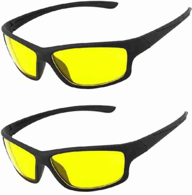 Others Wrap-around Sunglasses (Free Size)  (For Men & Women, Yellow)