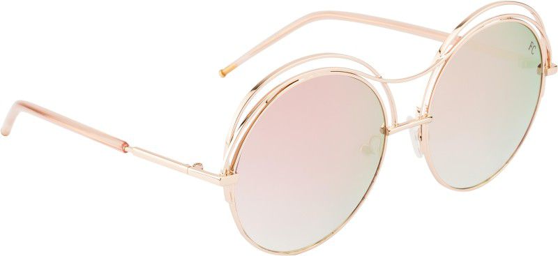Mirrored Round Sunglasses (Free Size)  (For Women, Blue, Pink)