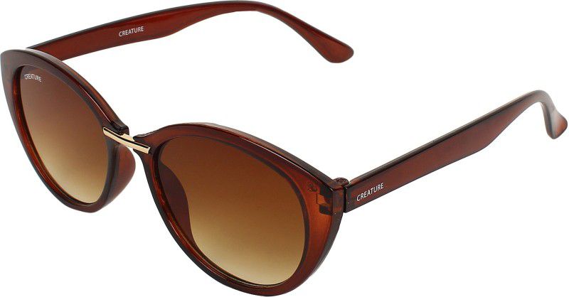 Gradient, UV Protection Cat-eye Sunglasses (Free Size)  (For Men & Women, Brown)
