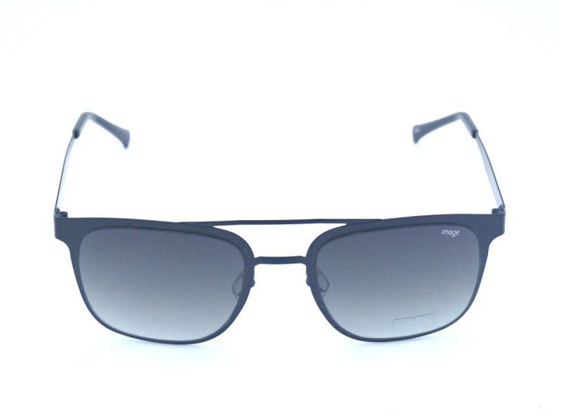 UV Protection Retro Square Sunglasses (53)  (For Men, Black)