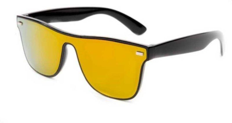 Polarized, Gradient, Mirrored, UV Protection Wayfarer Sunglasses (Free Size)  (For Boys & Girls, Yellow)