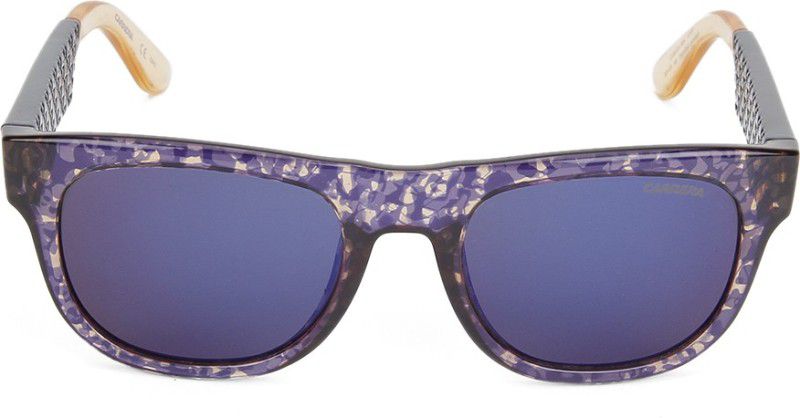 Mirrored Wayfarer Sunglasses (52)  (For Men & Women, Blue)
