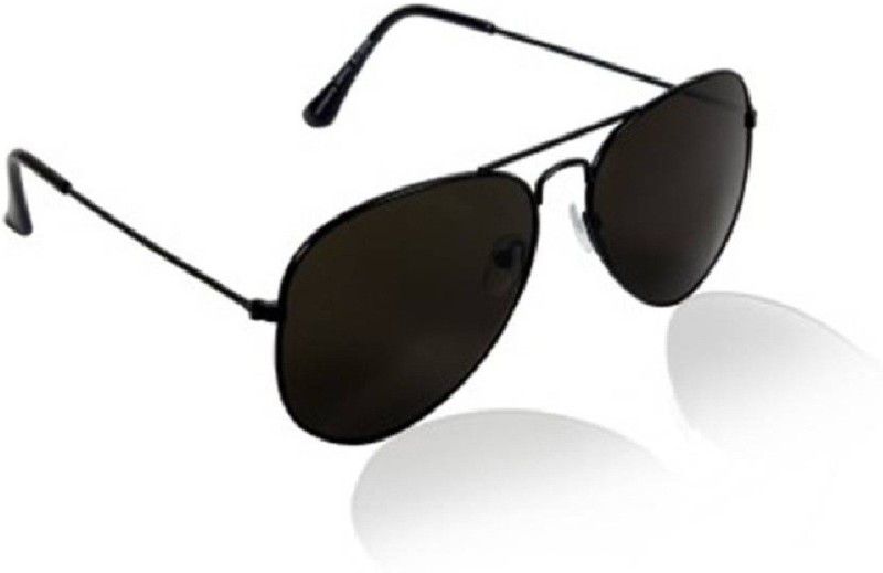 Polarized Aviator Sunglasses (55)  (For Boys, Black)