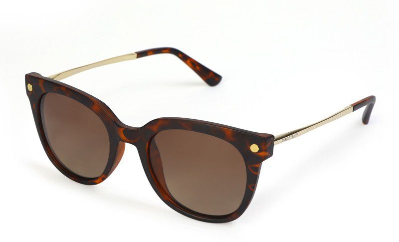 Mirrored, Polarized, UV Protection Wayfarer Sunglasses (Free Size)  (For Women, Brown)