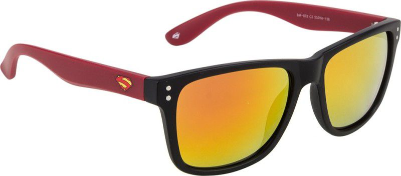 Mirrored, UV Protection Wayfarer Sunglasses (53)  (For Men & Women, Yellow)