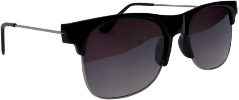 Polarized Retro Square Sunglasses (Free Size)  (For Boys, Black)