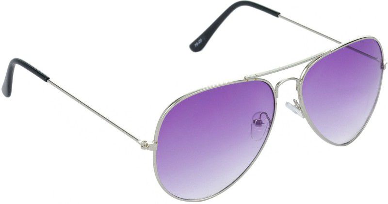 Gradient, UV Protection Aviator Sunglasses (55)  (For Men, Violet)