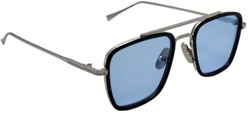 UV Protection Retro Square Sunglasses (52)  (For Men & Women, Blue)
