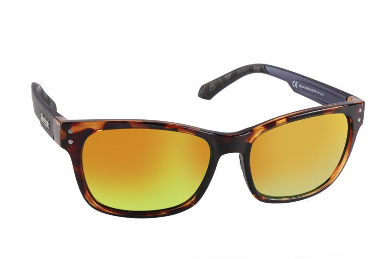 Mirrored Retro Square Sunglasses (56)  (For Men & Women, Golden)